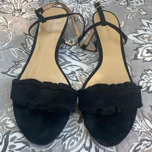 Talbots CAPRI WEDGE SANDALS Suede Sz 8.5